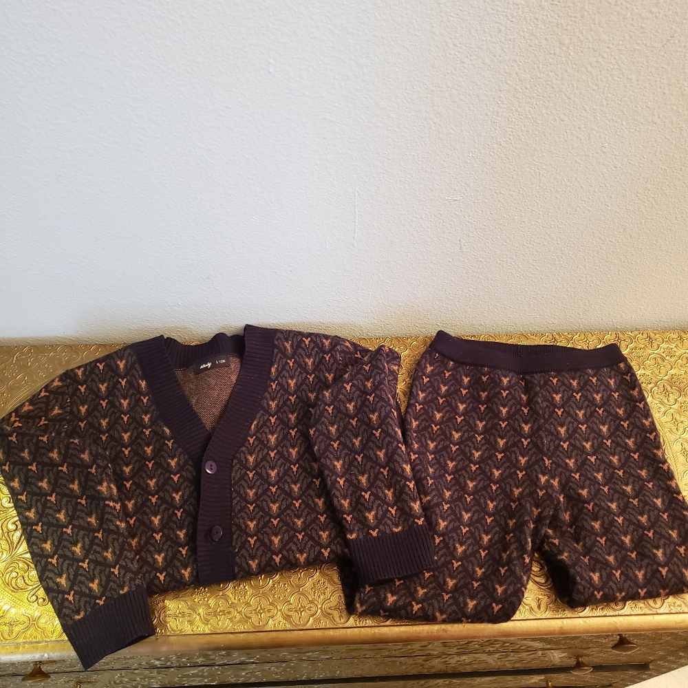Boy cardigan & matching bottoms